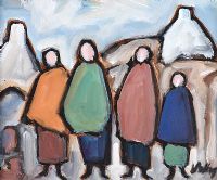 IRISH FAMILY by Markey Robinson at Ross's Online Art Auctions