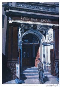 LINEN HALL LIBRARY, BELFAST by Hector McDonnell RUA at Ross's Online Art Auctions