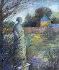STATUE IN THE GARDEN OF BALLYWALTER PARK, COUNTY DOWN by Elizabeth Taggart at Ross's Online Art Auctions