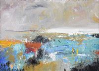 BLUE LANDSCAPE by Martin Gallagher at Ross's Online Art Auctions