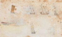 STUDIES OF SHIPS & BOATS by Charles William Day at Ross's Online Art Auctions