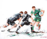 IRELAND VS THE ALL BLACKS by J.P. Neeson at Ross's Online Art Auctions
