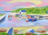 BALLINTOY HARBOUR by June Marshall BA at Ross's Online Art Auctions