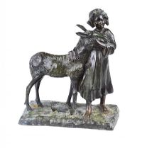 GIRL WITH A DONKEY by After Giovanni De Martino at Ross's Online Art Auctions