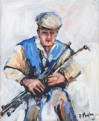 IRISH PIPER by Patrick Murphy at Ross's Online Art Auctions