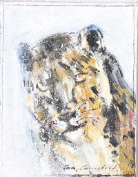 SNOW LEOPARD by Con Campbell at Ross's Online Art Auctions
