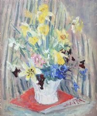 STILL LIFE, SPRING FLOWERS by Margaret Thomas at Ross's Online Art Auctions