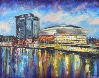 THE WATERFRONT, BELFAST by John Stewart at Ross's Online Art Auctions