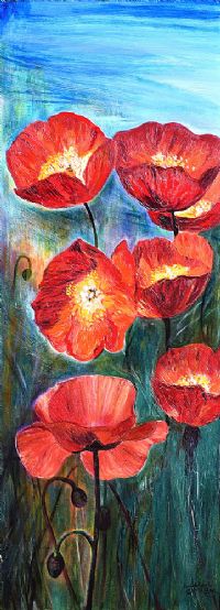 POPPIES by Siobhan O'Malley at Ross's Online Art Auctions
