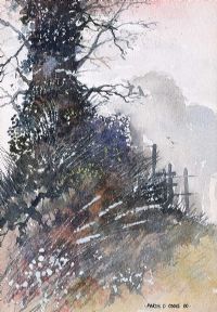 TREE & WILD BUSHES by Martin D. Cooke at Ross's Online Art Auctions