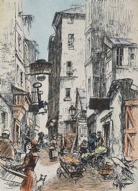 FRENCH STREET by Eugene Veoler at Ross's Online Art Auctions