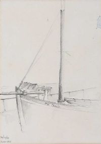 MAC DUACH FISHING BOAT by Patsy Farrell at Ross's Online Art Auctions
