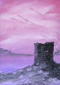 BURT CASTLE, DONEGAL by Pearse McCallion at Ross's Online Art Auctions