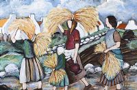 COLLECTING HAY by Irish School at Ross's Online Art Auctions