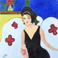 COCKTAIL HOUR by Rose Elizabeth Moorcroft at Ross's Online Art Auctions