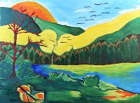 LOUGH REFELECTIONS by Amber Liadan Parr at Ross's Online Art Auctions