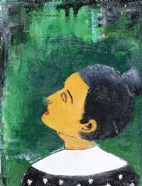 WOMAN LOOKING AWAY by Jeff Adams at Ross's Online Art Auctions