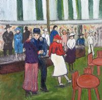 THE GARDEN PARTY by Rose Elizabeth Moorcroft at Ross's Online Art Auctions