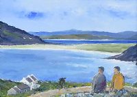 FARMER'S VIEW OF TRA NA ROSSAN'S BAY, DOWNINGS by Sean Lorinyenko at Ross's Online Art Auctions