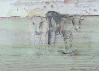 COWS IN A FIELD by Con Campbell at Ross's Online Art Auctions