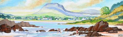 CUSHENDALL & LURIG MOUNTAIN, COUNTY ANTRIM by Cupar Pilson at Ross's Online Art Auctions