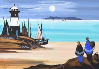 THE LIGHTHOUSE MOON by J.P. Rooney at Ross's Online Art Auctions