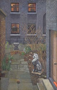 COURTYARD SEEN FROM STUDIO by Carolyn Chapman at Ross's Online Art Auctions