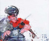 SOLO FIDDLER by J.B. Vallely at Ross's Online Art Auctions