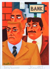 BANK JOB by Graham Knuttel at Ross's Online Art Auctions