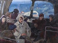 BUS TO THE MINES by Russian School at Ross's Online Art Auctions