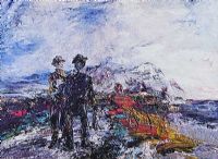 THE TWO TRAVELLERS by Jack Butler Yeats RHA at Ross's Online Art Auctions