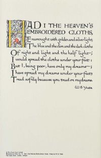 HAD I THE HEAVENS EMBROIDERED CLOTHS by William Butler Yeats at Ross's Online Art Auctions