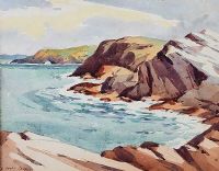 ON THE DONEGAL COAST by Robert Taylor Carson RUA at Ross's Online Art Auctions