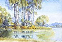 REFLECTIONS, GENOA RIVER, VICTORIA by Ray Cochrane at Ross's Online Art Auctions