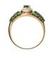 9CT GOLD GREEN STONE AND DIAMOND RING at Ross's Online Art Auctions