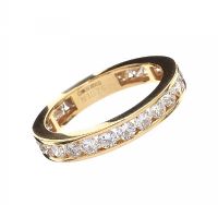 18CT GOLD DIAMOND ETERNITY RING at Ross's Online Art Auctions