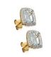 18CT GOLD AQUAMARINE AND DIAMOND EARRINGS at Ross's Online Art Auctions