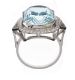 18CT WHITE GOLD AQUAMARINE AND DIAMOND COCKTAIL RING at Ross's Online Art Auctions