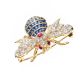 18CT GOLD DIAMOND, SAPPHIRE AND RUBY BEE BROOCH at Ross's Online Art Auctions