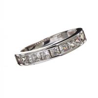 STERLING SILVER HALF-ETERNITY RING SET WITH CUBIC ZIRCO20NIA at Ross's Online Art Auctions