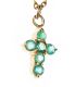18CT GOLD EMERALD CROSS NECKLACE at Ross's Online Art Auctions