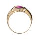 14CT GOLD RED STONE AND DIAMOND RING at Ross's Online Art Auctions