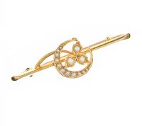 SEED PEARL BAR BROOCH at Ross's Online Art Auctions
