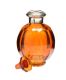 AMBER GLASS BOTTLE WITH ENGRAVED SILVER COLLAR at Ross's Online Art Auctions
