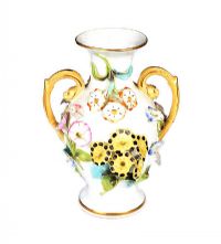 NINETEENTH CENTURY ENGLISH PORCELAIN TWO HANDLED VASE at Ross's Online Art Auctions