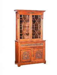VICTORIAN MAHOGANY TWO DOOR BOOKCASE at Ross's Online Art Auctions