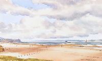 AT PORTSTEWART STRAND by Samuel McLarnon UWS at Ross's Online Art Auctions