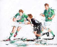 IRELAND VS THE ALL BLACKS by J.P. Neeson at Ross's Online Art Auctions