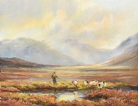 RED BOG & EAGLE FROM PIERCE'S CASTLE, THE MOURNES by Vittorio Cirefice at Ross's Online Art Auctions