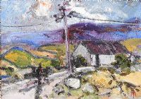 IRISH COTTAGE by Hugh McIlfatrick at Ross's Online Art Auctions